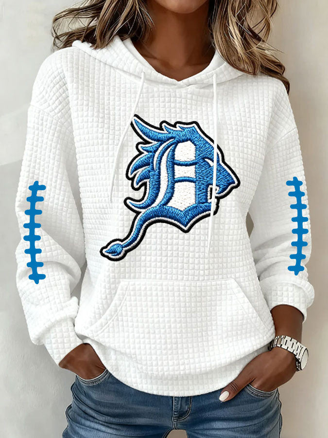 Detroit Football Hoodie Detroit Pride Merch Women's Game Day Hoodie Gifts For Sister - Mouldkingstore
