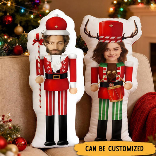 Personalized Christmas Funny Custom Face Photo Pillow for Couple for Girlfriend Boyfriend Valentine's Day Gift Christmas Gift for Husband Wife - Mouldkingstore