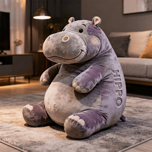 Custome Name Hippo Shaped Pillow 3D Print Pillow Cute Gift for Hippo Lovers