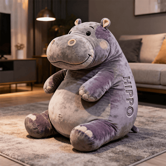 Custome Name Hippo Shaped Pillow 3D Print Pillow Cute Gift for Hippo Lovers