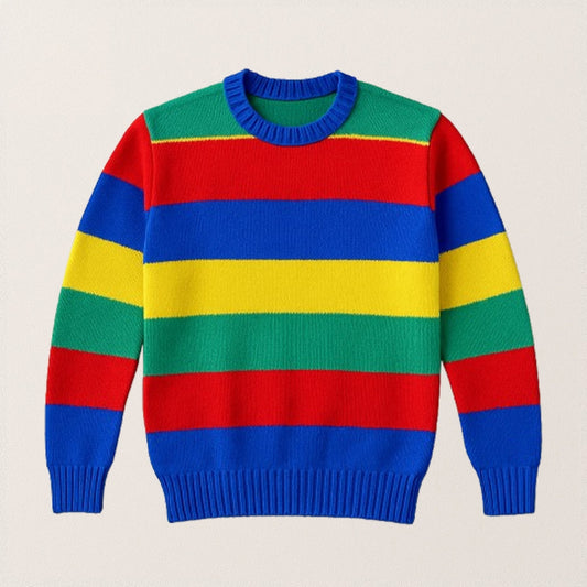 Stranger Things Season 5 Jake Connelly Striped Ugly Sweater Stranger Things Merch Son Gifts