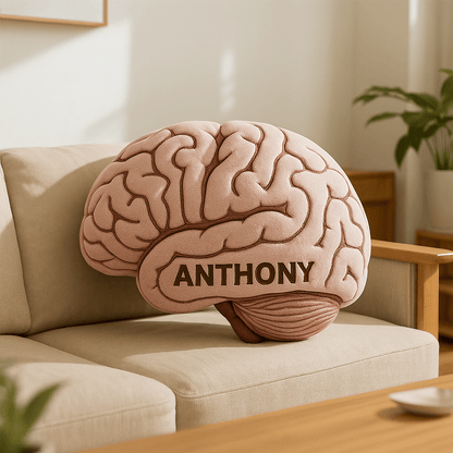 Personalized Brain Shaped Pillow Home Decor Ideas Doctor Cool Gifts For Neurologist - Mouldkingstore