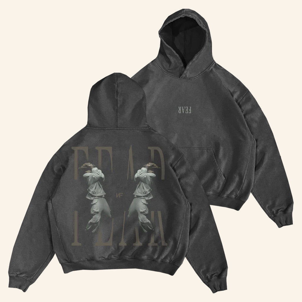 NF Merch Vintage Black FEAR Hoodie Good Gifts For Boyfriend - Mouldkingstore