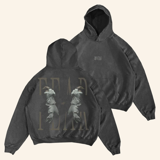 NF Merch Vintage Black FEAR Hoodie Good Gifts For Boyfriend - Mouldkingstore