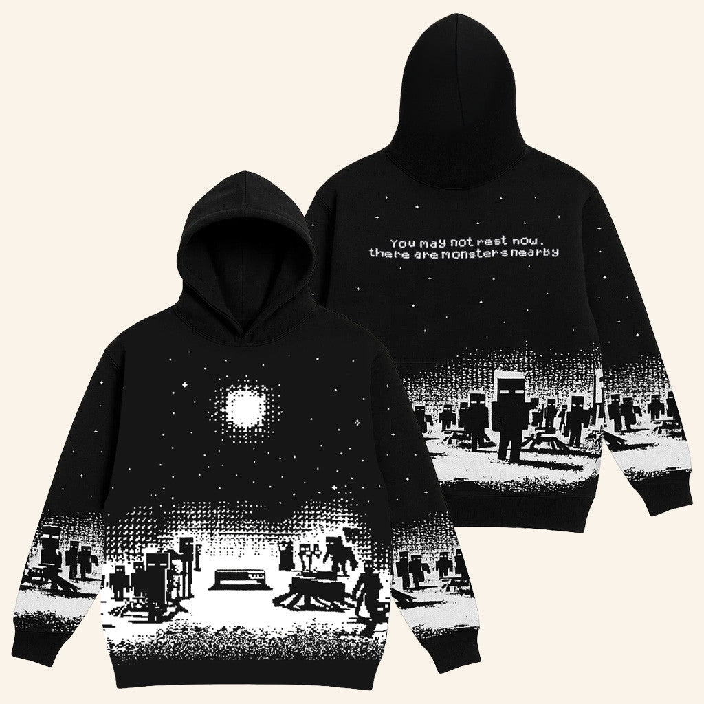 Cool Shirtz Merch Very Cool X Minecraft Sweater Monsters Nearby Sweater Gifts For Sister- Mouldkingstore