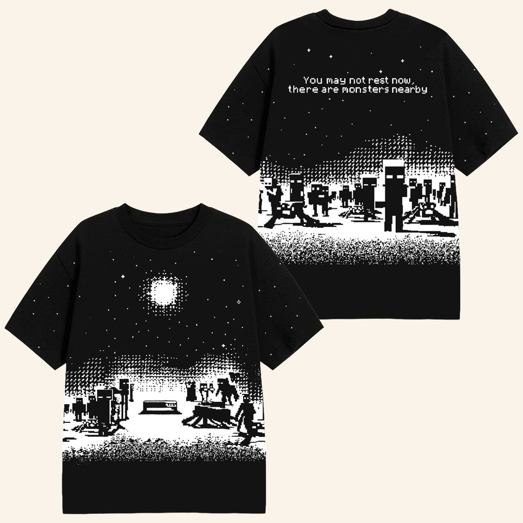 Cool Shirtz Merch Very Cool X Minecraft Sweater Monsters Nearby Sweater Gifts For Sister- Mouldkingstore