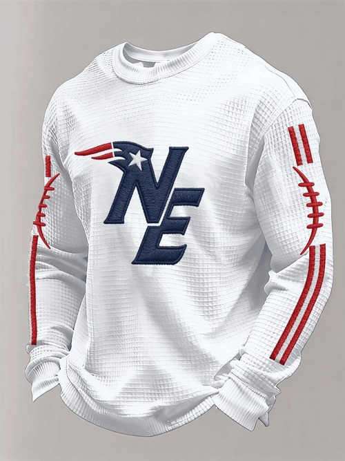New England Football Long Sleeve T-Shirt New England Strong Apparel Let's Go Patriots Shirt - Mouldkingstore