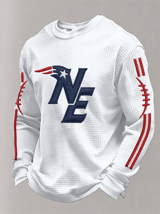 New England Football Long Sleeve T-Shirt New England Strong Apparel Let's Go Patriots Shirt - Mouldkingstore