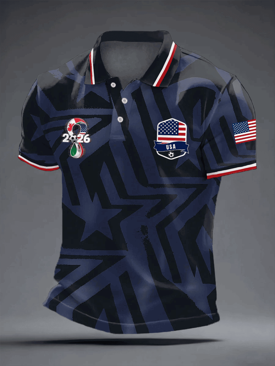 USA Soccer FIFA 2026 World Cup Polo Shirt Game Day Apparel Gifts For Husband Soccer Supporters