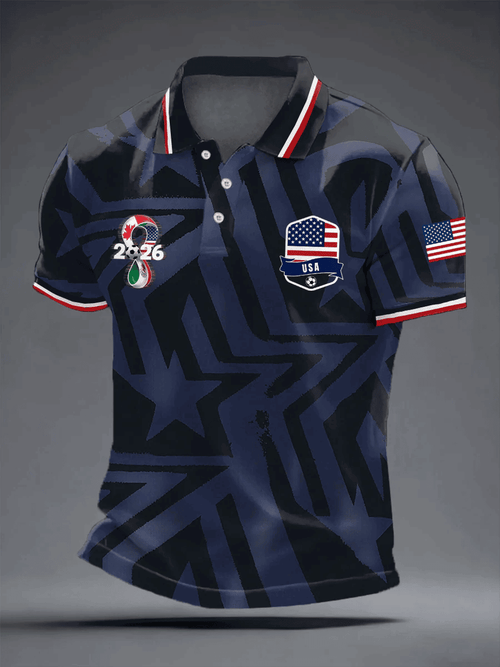 USA Soccer FIFA 2026 World Cup Polo Shirt Game Day Apparel Gifts For Husband Soccer Supporters