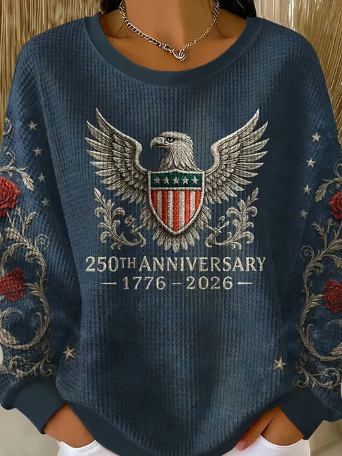 America 250th Anniversary 1776 2026 Sweatshirt 4Th Of July Apparel Women's