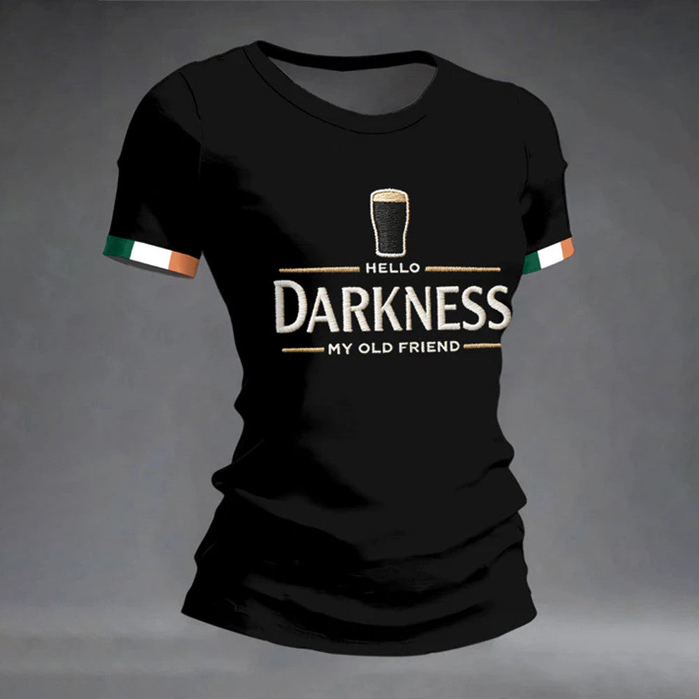 Hello Darkness My Old Friend Waffle Long Sleeve T-Shirt St Patricks Day Shirts For Adults