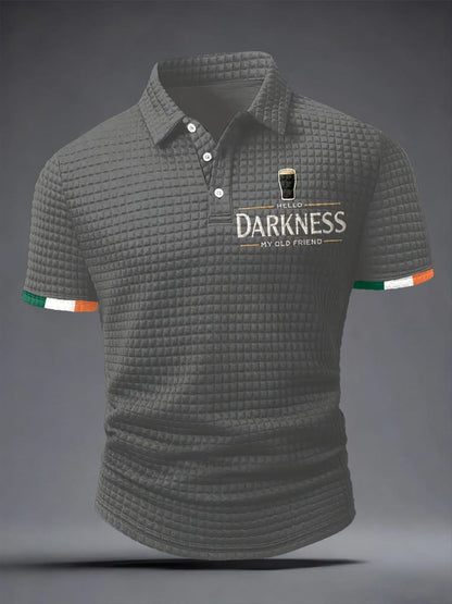 Hello Darkness My Old Friend Waffle Long Sleeve T-Shirt St Patricks Day Shirts For Adults