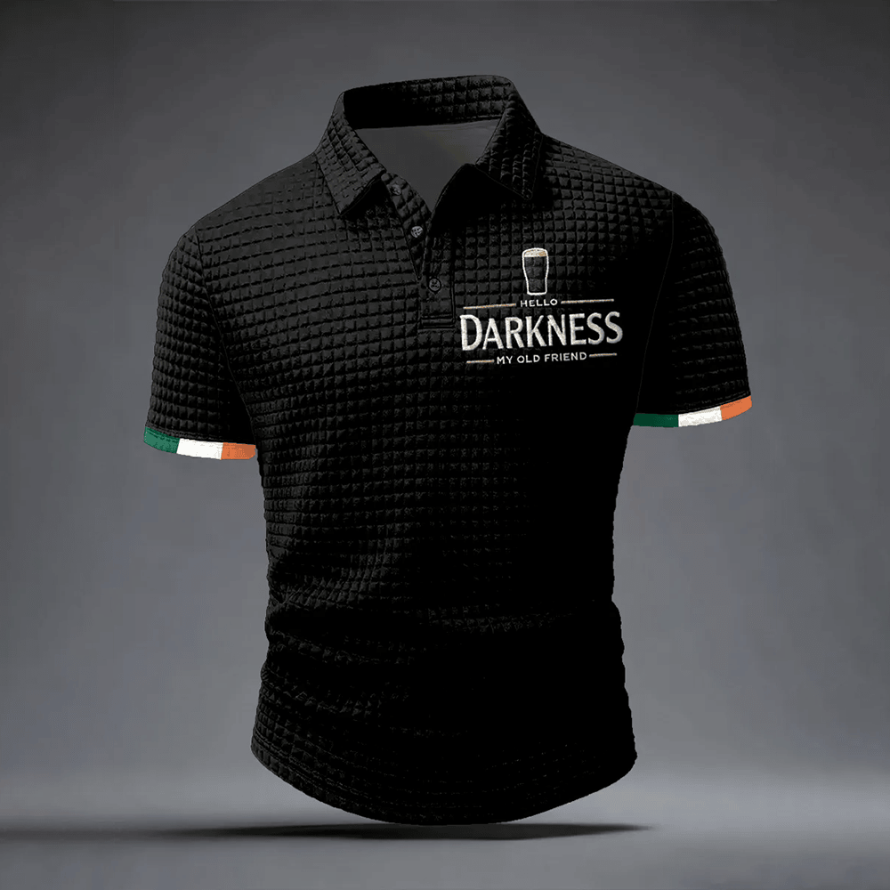 Hello Darkness My Old Friend Waffle Long Sleeve T-Shirt St Patricks Day Shirts For Adults