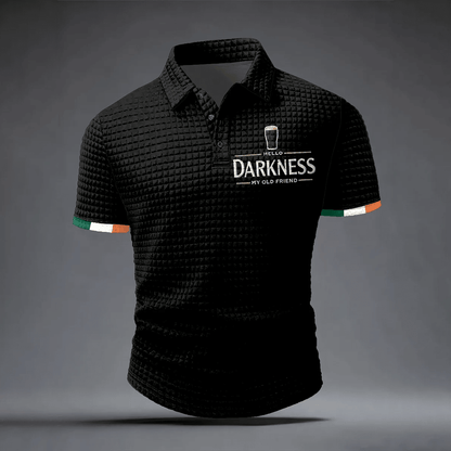 Hello Darkness My Old Friend Waffle Long Sleeve T-Shirt St Patricks Day Shirts For Adults