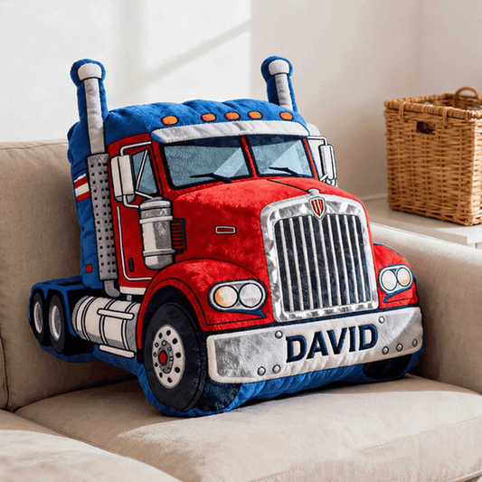 Personalized Semi Truck Shaped Pillow Home Decor Gifts Idea For Truck Lovers - Mouldkingstore