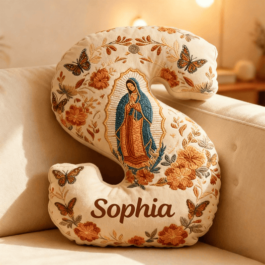 Personalized Our Lady Of Guadalupe Letter Shaped Pillow Room Decor Gifts Idea For Christian - Mouldkingstore
