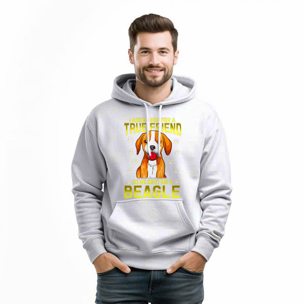 Beagle Dog Hoodie I Asked God For A True Friend 2021 Clothing Beagle Lovers Gifts