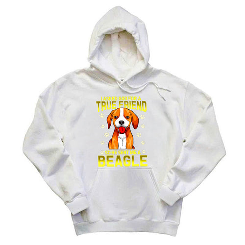 Beagle Dog Hoodie I Asked God For A True Friend 2021 Clothing Beagle Lovers Gifts
