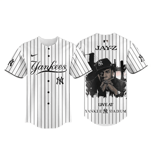 Jay Z x Yankee Stadium Concert 2026 Pinstripe Baseball Jersey New York Yankees Merch For Fan