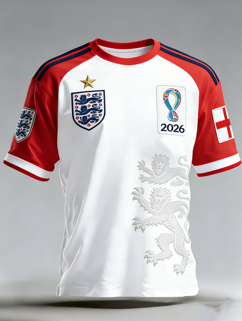 England Soccer FIFA World Cup 2026 Shirt 3 Lions Football Merch Gifts For Game Day Football Lovers