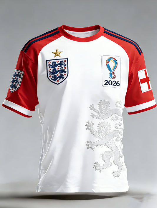 England Soccer FIFA World Cup 2026 Shirt 3 Lions Football Merch Gifts For Game Day Football Lovers