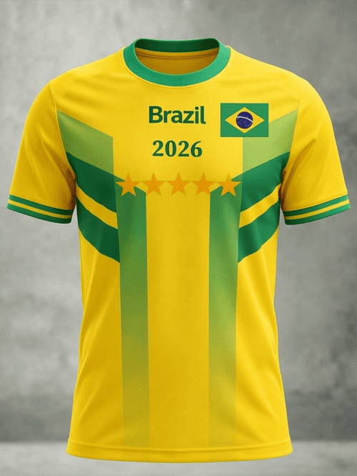 Brazil Soccer FIFA World Cup 2026 Shirt Brasil Football T-Shirt For Fan Gifts For Game Day