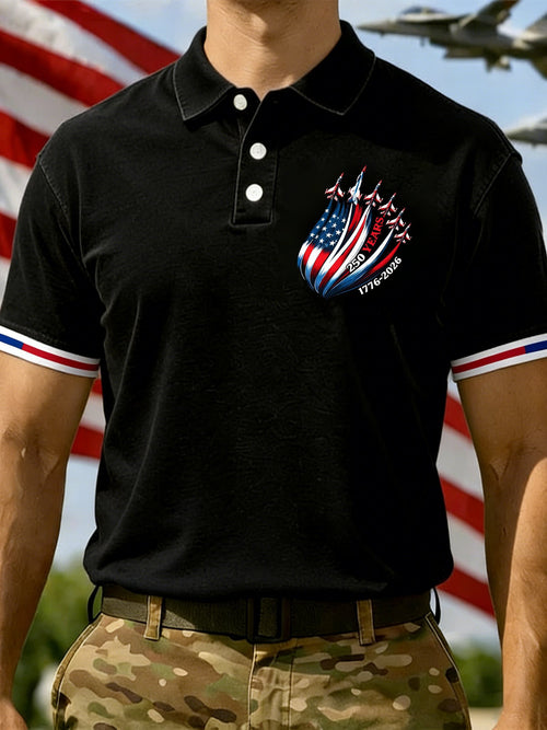 America 250Th Anniversary Polo Shirt 1776 2026 Merch Best 4Th Of July Clothes Dad Gifts