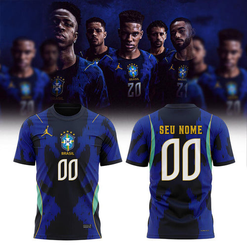 Personalized Brazil National Team X Jordan Brand 2026 Away Match FIFA World Cup T-Shirt Gifts
