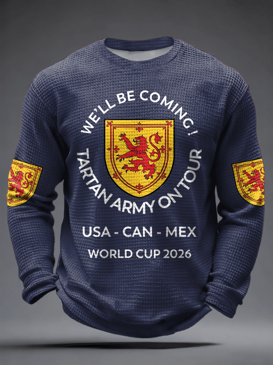 UK Soccer FIFA World Cup 2026 Merch Scotland We'll Be Coming 2026 Long Sleeve T-Shirt Fan Gifts
