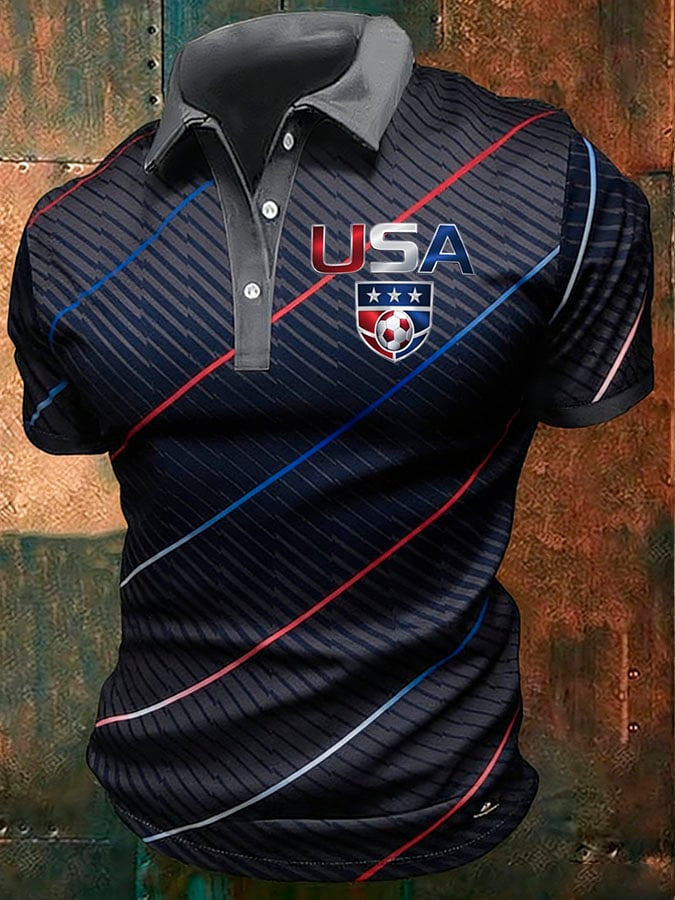 USA Soccer World Cup 2026 Polo Shirt Men's Soccer Lover Clothing FIFA Gifts For Game Day