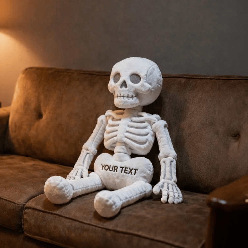 Personalized Skeleton Shaped Pillow Holiday Indoor Decor Best Gifts For Boyfriend - Mouldkingstore