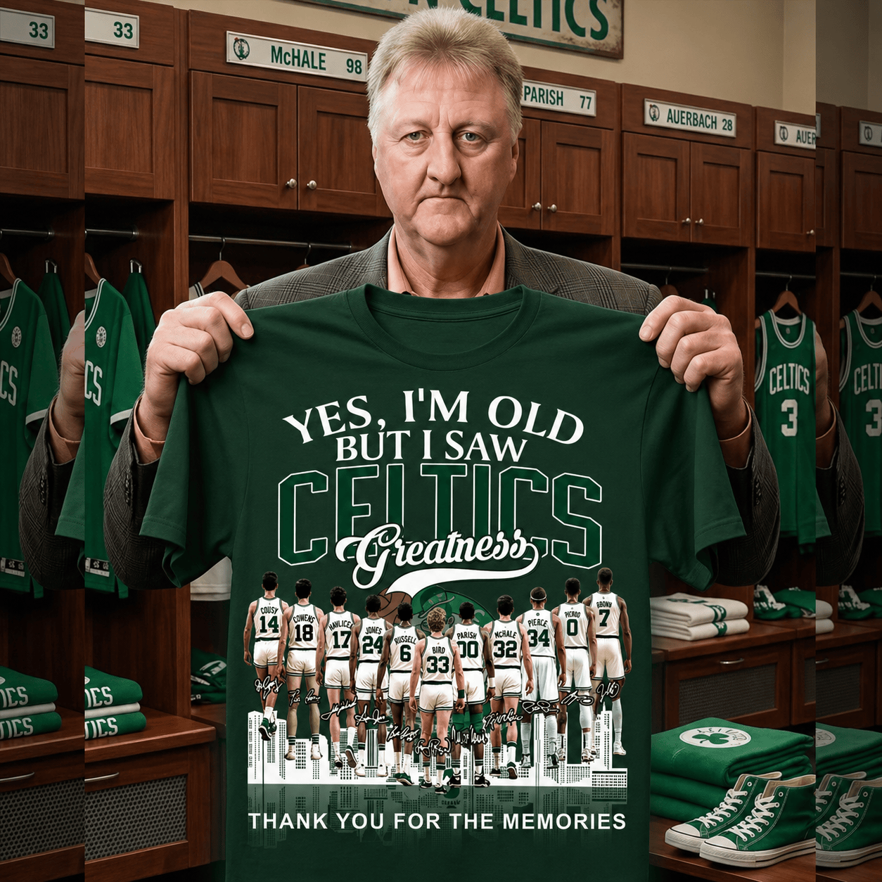 Yes I'm Old But I Saw Celtics Greatness T-Shirt Boston Celtics Merch Gifts For Basketball Fans