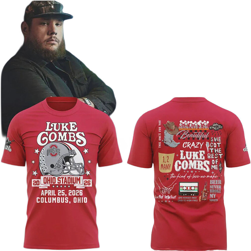 Luke Combs X Ohio State Stadium Shirt My Kinda Saturday Night Tour 2026 Luke Combs Merch