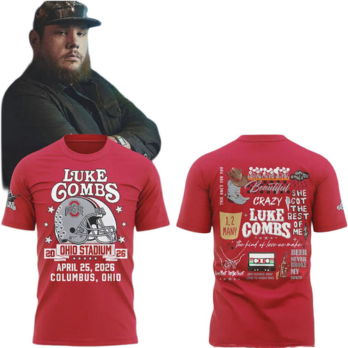 Luke Combs X Ohio State Stadium Shirt My Kinda Saturday Night Tour 2026 Luke Combs Merch