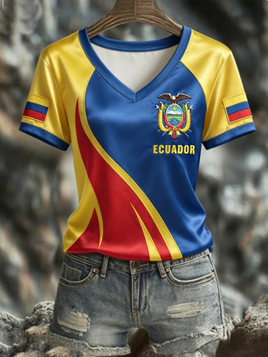 Ecuador FIFA World Cup 2026 V-Neck Shirt Ecuador Games World Cup Shirt Soccer Gifts Idea