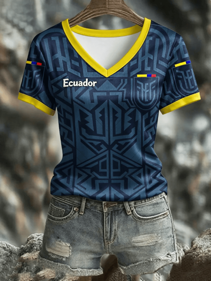 Ecuador FIFA World Cup 2026 V-Neck Shirt Ecuador Soccer Shirt World Cup Fans Merch Idea