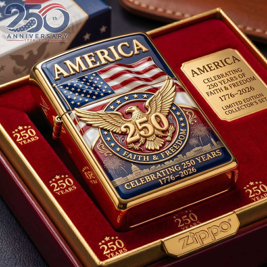 America Celebrating 250 Years Lighter Case 1776 2026 Merch 4th Of July Gifts