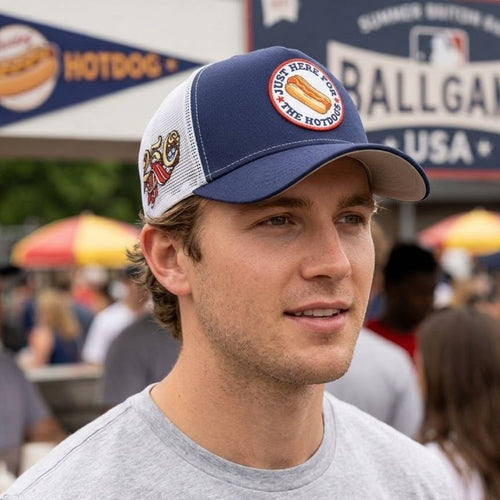 American 250th Just Here For The Hot Dogs Hat - Mouldkingstore