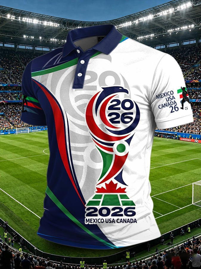 FIFA World Cup 2026 Host Nations Polo Shirt Mexico USA Canada Clothes Best Game Day Gifts