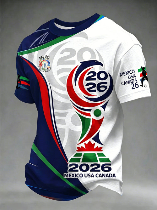 FIFA World Cup 2026 Host Nations T-Shirt Mexico USA Canada Clothes Game Day Gifts