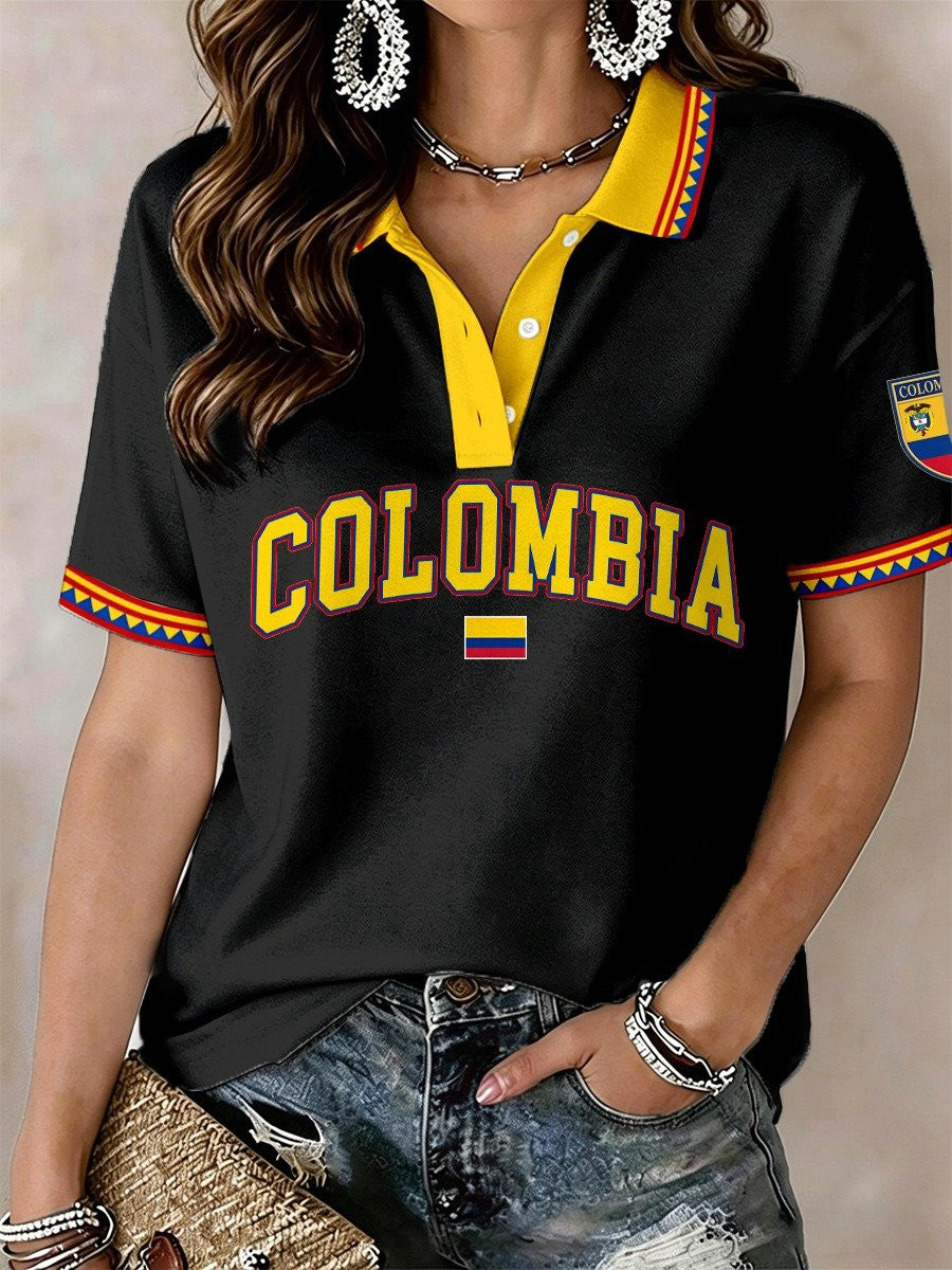 Colombia Soccer 2026 World Cup Polo Shirt Go Colombia Football Apparel Gift For Teammate