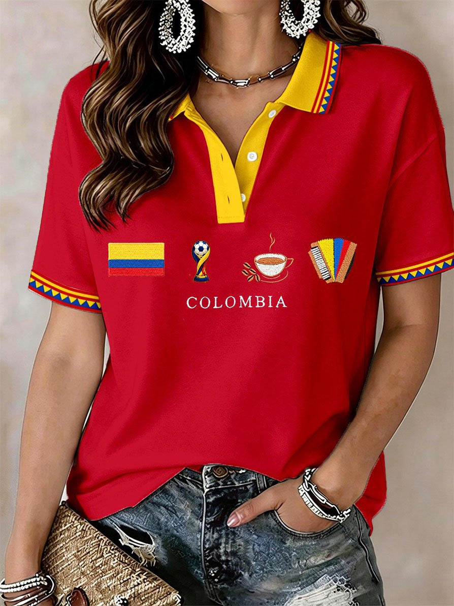 Colombia World Cup 2026 Tournament Polo Shirt Go Colombia Clothing Cool Sports Lover Gifts