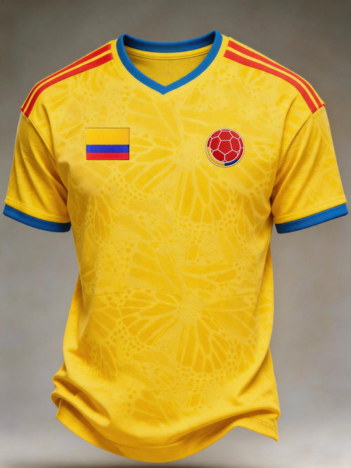 Colombia World Cup 2026 V-Neck Shirt Colombian Soccer Ball Clothing Gifts For Fan Day