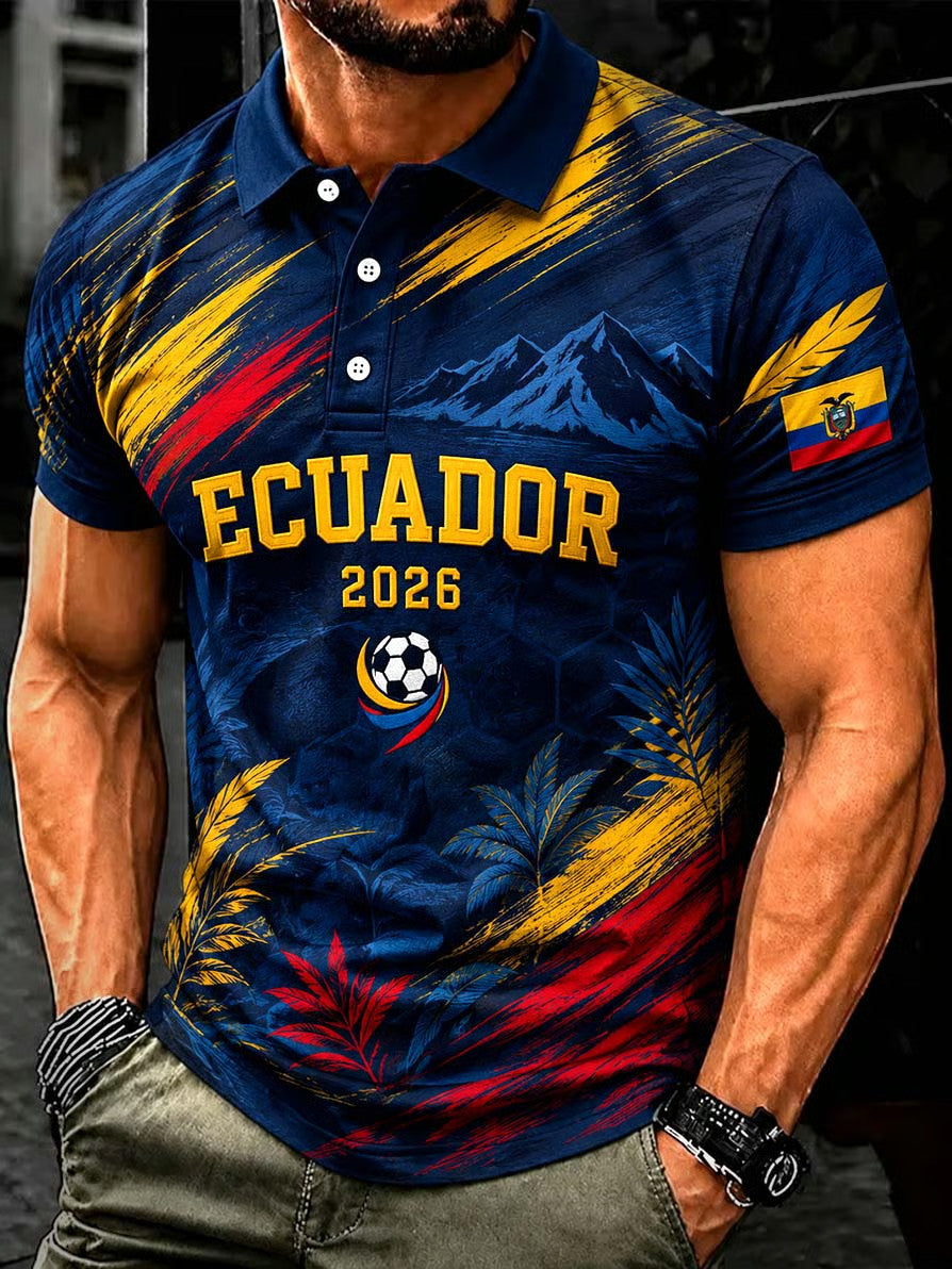 Ecuador Football 2026 World Cup Polo Shirt Game Day Apparel FIFA Gift For Football Lovers