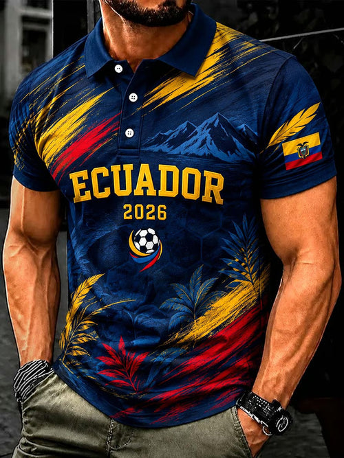 Ecuador Football 2026 World Cup Polo Shirt Game Day Apparel FIFA Gift For Football Lovers