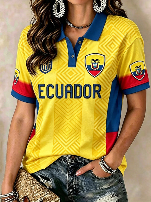 Ecuador World Cup 2026 Polo Shirt Ecuador Country Pride Merch Gift For Football Lovers