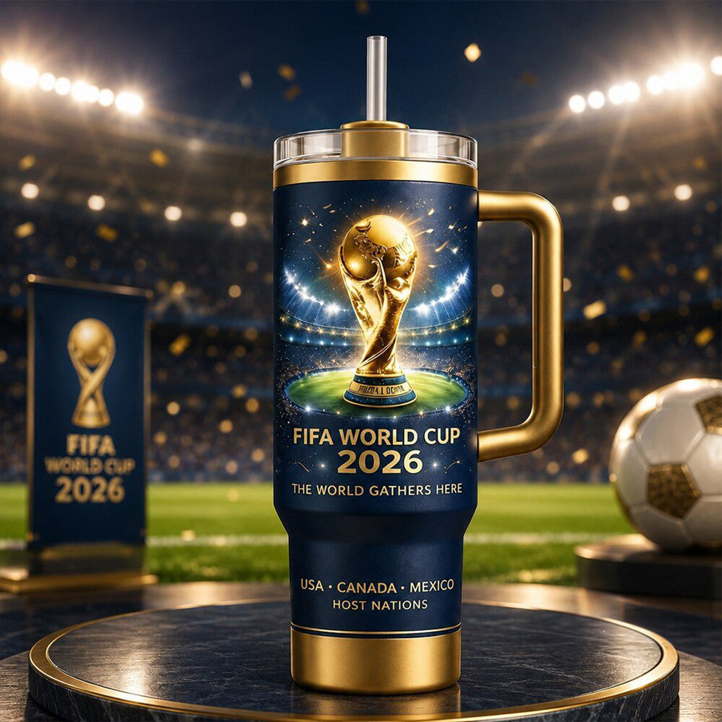 FIFA World Cup 2026 USA Canada Mexico Stanley Handle Tumbler USA Canada Mexico Merch Fans Gifts