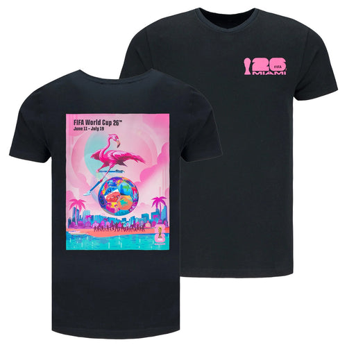 World Cup 2026 Merch Miami World Cup 2026 Poster Black T-Shirt Soccer Fan Gifts For Him