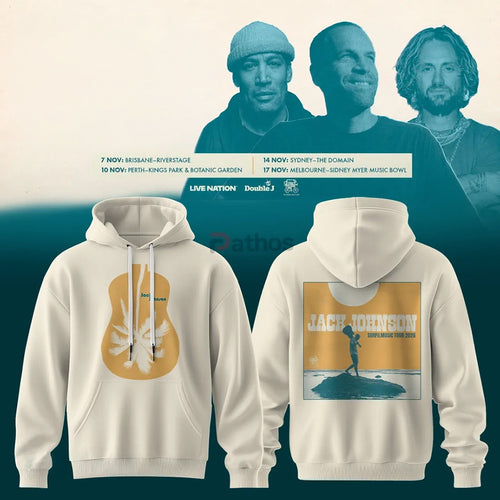 Jack Johnson Surf Music Tour 2026 Australia Concert Hoodie Jack Johnson Merch Friends Gifts
